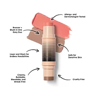 Desert Island Duo Blush + Bronzer Stick - Shade 1.5 - Bloom Service / Bronze Voyage