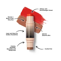 Desert Island Duo Blush + Bronzer Stick - Shade 5 - Ride or Die / Wing Woman