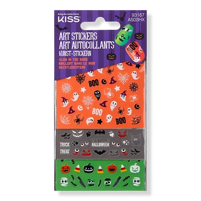 Kiss Glow-In-The-Dark Halloween Press-On Nail Art Stickers