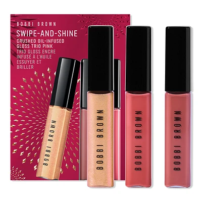 BOBBI BROWN Swipe-And-Shine Crushed Oil-Infused Lip Gloss Trio Pink