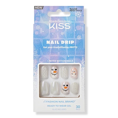 Kiss Like This Nail Drip Holiday Press-On Nails with Glue