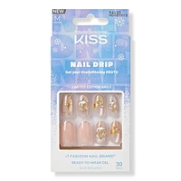 Kiss 24 Hours Nail Drip Holiday Press-On Nails with Glue