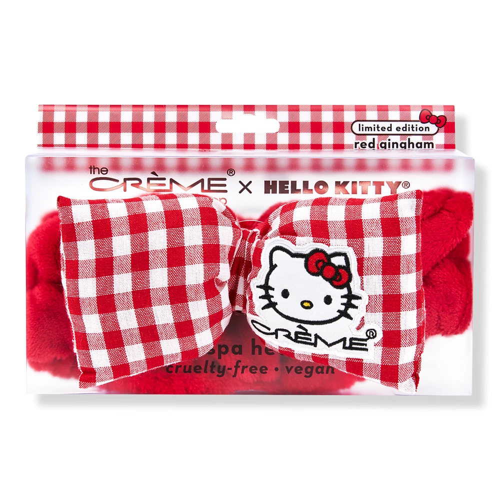 The Creme Shop Hello Kitty Spa Plush Headband - Red Gingham