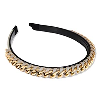 Locks & Mane Leather & Gold Headband