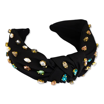 Locks & Mane Black Knotted Gem Headband