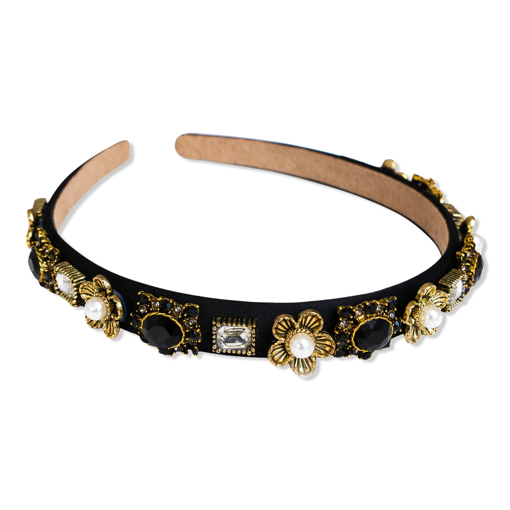 Locks & Mane Black Ornate Headband