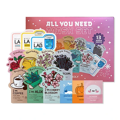 TONYMOLY All You Need 13 Piece Assorted Mask Set