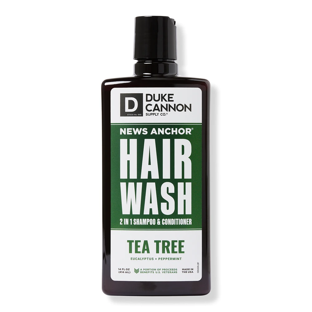 Duke Cannon Supply Co Tea Tree 2 in 1 Hair Wash