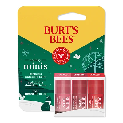 Burt's Bees Mistletoe Kiss Tinted Lip Balm 3 Piece Gift Set