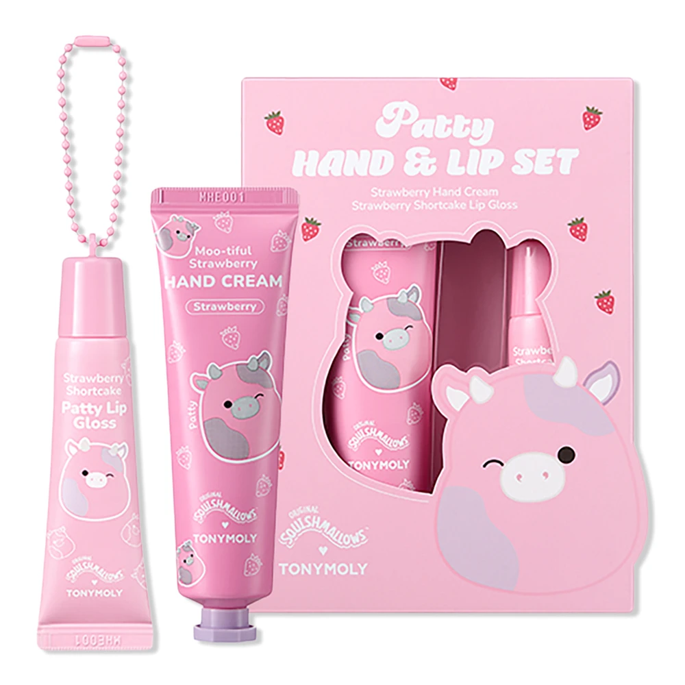 TONYMOLY Squishmallows Patty's 2 Piece Hand Cream and Lip Gloss Set