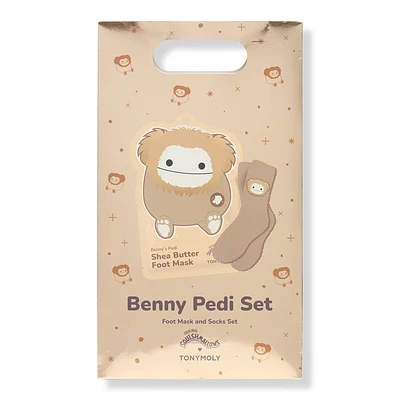 TONYMOLY Squishmallows Benny Pedi 2 Piece Foot Mask and Cozy Sock Set