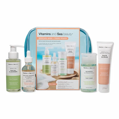 Vitamins and Sea beauty Skincare Minis + Travel Pouch