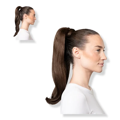 18" Human Hair Ponytail - Milk Chocolate