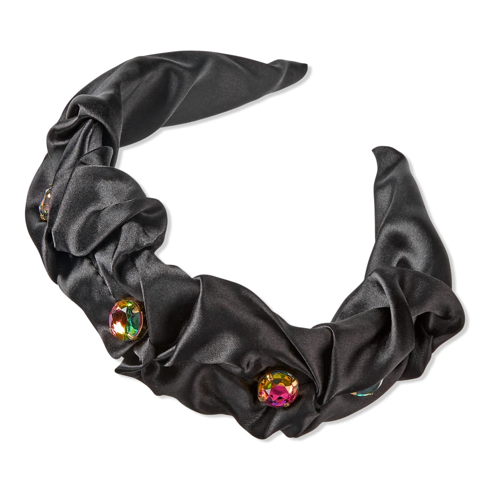 Scunci Wicked Elphaba Ruched Headband With Stones