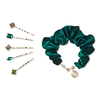 Scunci Wicked Emerald City Scrunchie/Hair Pins