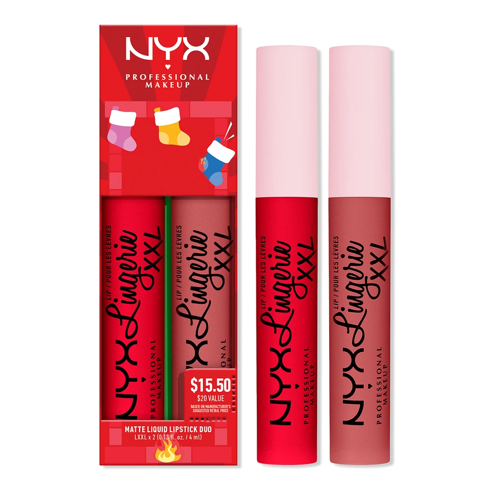 NYX Professional Makeup Lip Lingerie XXL Matte Lipstick Duo