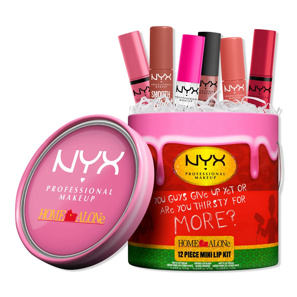 NYX Professional Makeup Limited Edition Home Alone 12 Piece Mini Lip Drum Holiday Gift