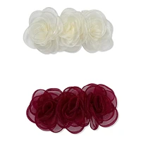 Scunci Holiday Rosette Barrettes