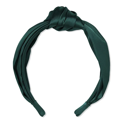 Scunci Holiday Green Knotted Headband