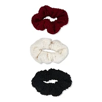 Scunci Holiday Faux Sherpa Scrunchies