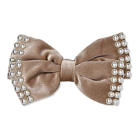 Scunci Holiday Velvet Bow With Pearls