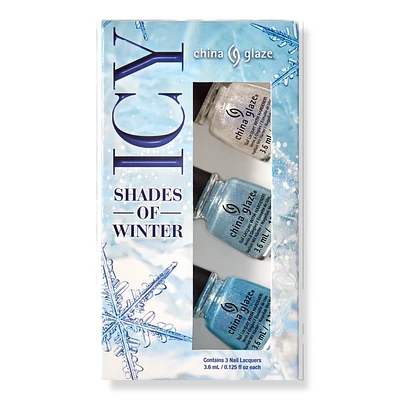 China Glaze Icy Shades of Winter 3 Piece Minis Collection