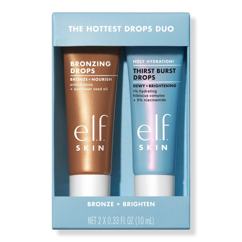 e.l.f. Cosmetics The Hottest Drops Duo: Bronzing Drops & Holy Hydration! Thirst Burst Drops