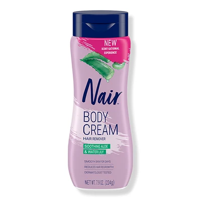 Nair Body Cream Hair Remover with Soothing Aloe and Water Lily