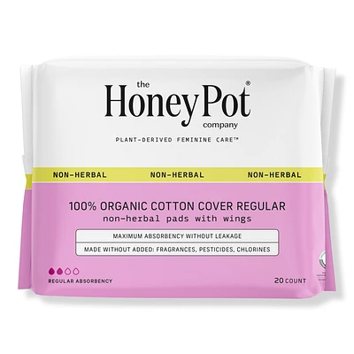 The Honey Pot Company Non-Herbal Regular Pads with Wings