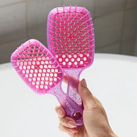 Detangling Hair Brush Mini - Glitter Rose Quartz