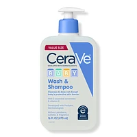 CeraVe Baby Wash & Shampoo, 2-in-1 Gentle Tear-Free Cleanser for Sensitive Skin Hair