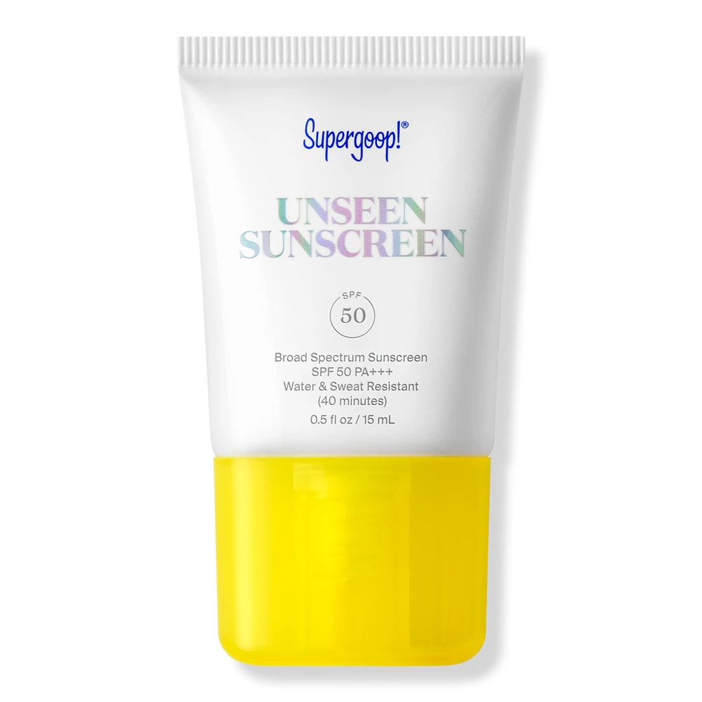 Supergoop! Mini Unseen Sunscreen SPF 50 Invisible Sun Protection for Face