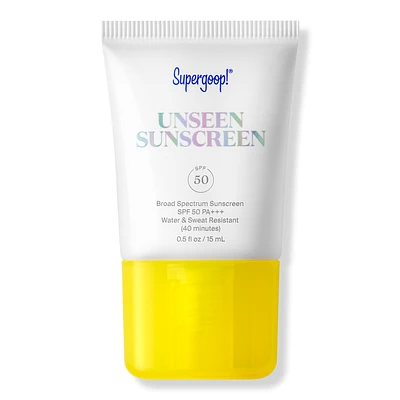 Supergoop! Mini Unseen Sunscreen SPF 50 Invisible Sun Protection for Face