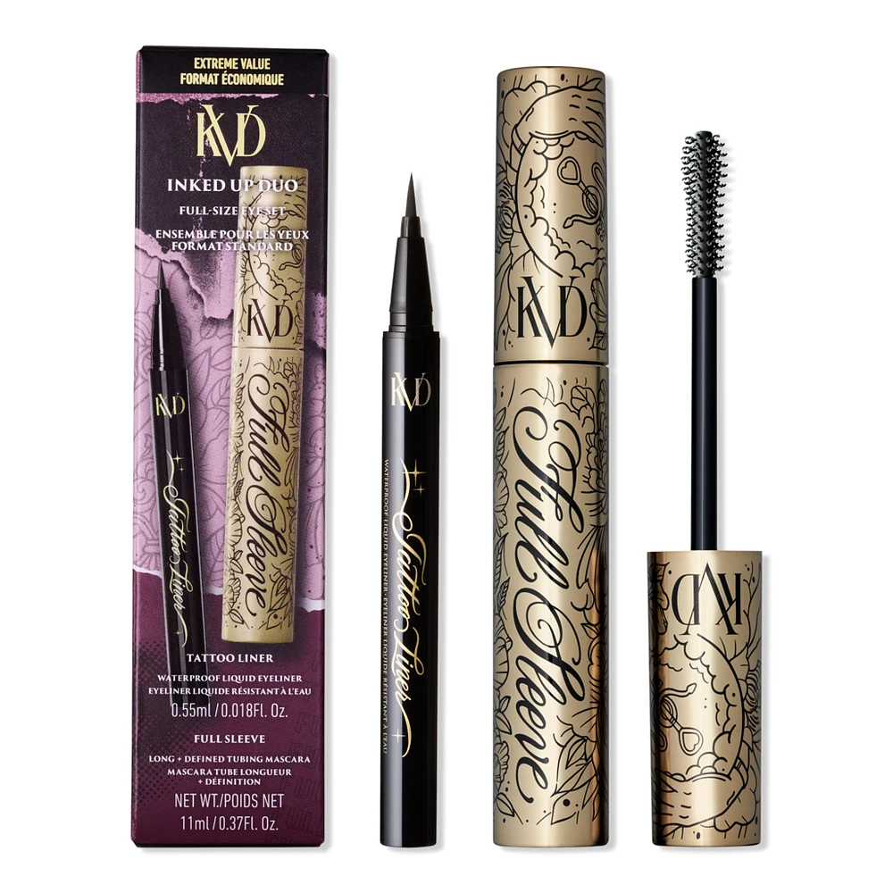 KVD Beauty Inked Up Duo Full-Size Vegan Eyeliner + Mascara Set