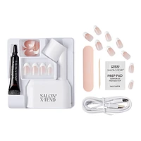 Salon X-tend LED Soft Gel System Press-On Nails Starter Kit - Pure