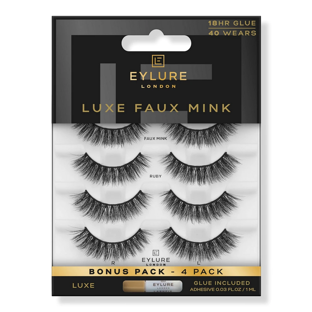 Eylure Luxe Faux Mink Ruby Eyelashes Multipack