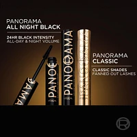 Panorama Volumizing All Night Black 24-Hour Wear Washable Mascara - All Night Black