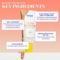 Glowscreen SPF 40 Sunscreen with Hyaluronic Acid + Niacinamide