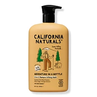 California Naturals Men's 2-in-1 Shampoo & Body Wash