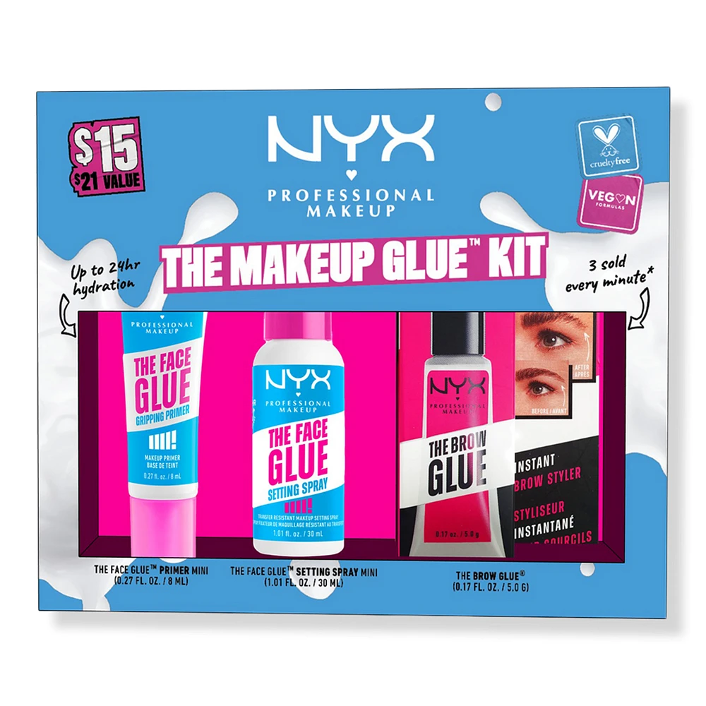 NYX Professional Makeup The Face and Brow Glue Kit