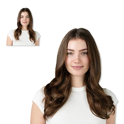 16" Clip-in Human Hair Extensions - Milk Chocolate