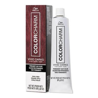 Colorcharm Vivid Darks Permanent Cream Hair Color - CHILI RED