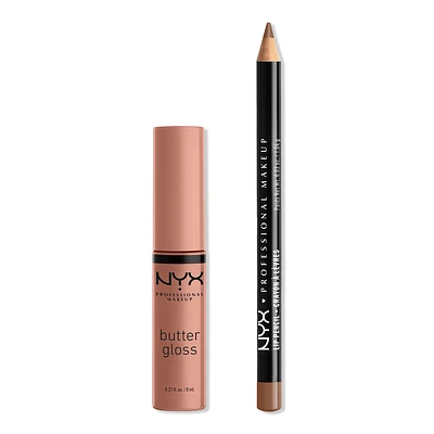 Slim Lip Pencil & Butter Gloss Duo Kit - Slim Lip Pencil in Nude Truffle & Butter Gloss in Madeline