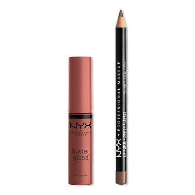 Slim Lip Pencil & Butter Gloss Duo Kit - Slim Lip Pencil in Espresso & Butter Gloss in Praline
