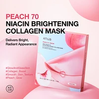 Peach 70 Niacin Brightening Collagen Mask - 4 ct