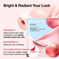 Peach 70 Niacin Brightening Collagen Mask - 4 ct