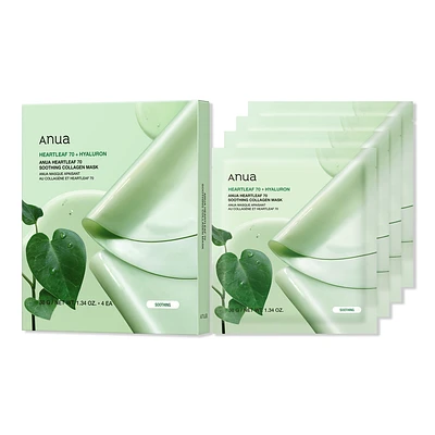 Heartleaf 70 Soothing Collagen Mask - 4 ct