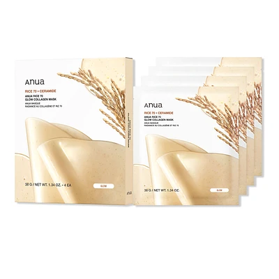 Rice 70 Glow Collagen Mask - 4 ct