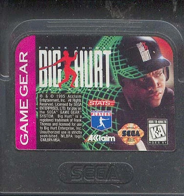 BIG HURT BASEBALL - Sega Game Gear - USED