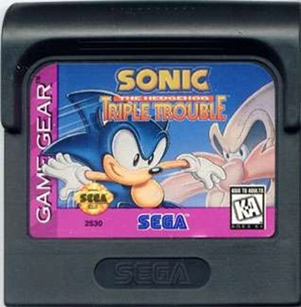 SONIC THE HEDGEHOG:TRIPLE - Sega Game Gear - USED
